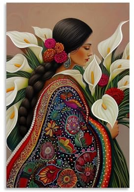 XuXueCC Diego Rivera Wandkunstdrucke, Gemälde, Poster, Calla-Lilly Blume, Verkäufer, Leinwand, Wandkunst, dekorativ, Schlafzimmer, modern, Heimdruck, Bild, Kunstwerke, ungerahmt, 20 x 30 cm