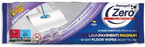 ZERO Sols Magnum Lingettes pré-percées pour sols prêts à l'emploi Lavande 40 x 60 – 10 paquets de 10 chiffons