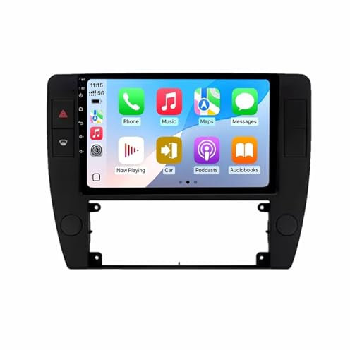 9 Android 15 Pantalla Táctil Radio 2 DIN Coche Pantalla para Volkswagen Passat B5 2000-2005 con Enlace Espejo/GPS/FM/BT/Ventilador de refrigeración/Reproductor Multimedia(2+32G)