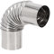 Gomito per canna fumaria in acciaio inox, rivestimento per canna fumaria, per stufe, camini, barbecue (50 mm)