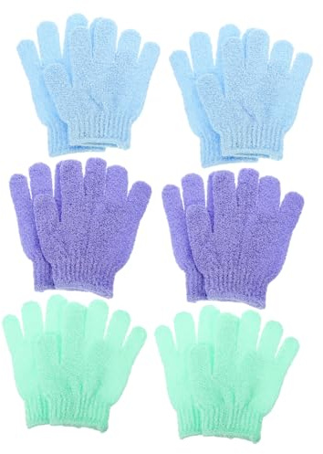 WEKAMOS 12 Stück Peelinghandschuhe aus Nylon Körperpeeling Badehandschuhe für Dusche und Bad Hauterfrischend Abgestorbene Haut Entfernend Fördert Durchblutung Peelingzubehör