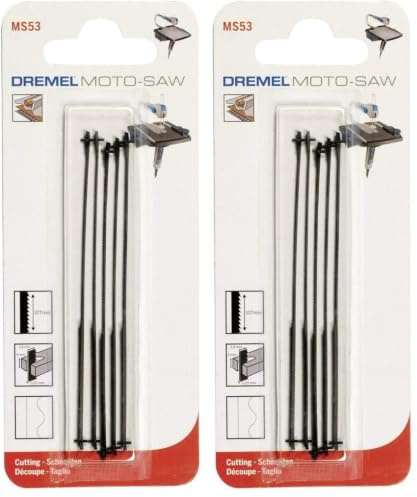 Dremel MS53 - Hojas de sierra de metal para la sierra de mesa MS20, kit de accesorios con 5 hojas de sierra para trabajar el metal (Paquete de 2)