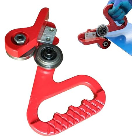 baabeash Cortador De Metálica | Cortadora para Techos de Doble Rueda con Ajuste de Tensión y Tracción Manual de Alta Resistencia,Para Corte De Plancha Metálica | Para Acero Aluminio Hojalata Cartón Y