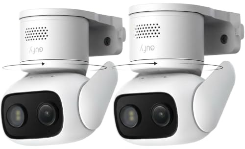 eufy Security Indoor/Outdoor Camera C31 2 Pack, Color Night Vision | Local Storage,360° Pan &Tilt, AutoTracking,AI Human/Vehicle/Pet/Cry Detection, 24/7 Recording,Dual External Antennas