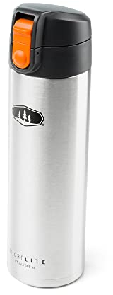GSI Outdoors Glacier Stainless Microlite 500 Isolierflasche, Silber / Schwarz