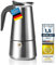 Coffee Fox® Espressokocher aus Edelstahl - Kaffeebereiter Kaffeekocher Espresso-Kanne (2 Tassen - 100 ml)