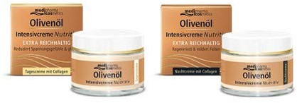 Olivenöl Intensivcreme Nutritiv Tagescreme und Nachtcreme im Set von Medipharma