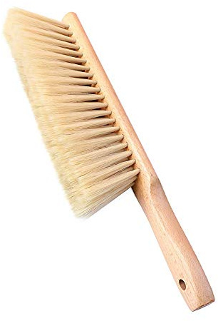 OAKART Hand Brush Oiled Beech Wood Handle Soft Bristle 14 Inch Long (Yellow)