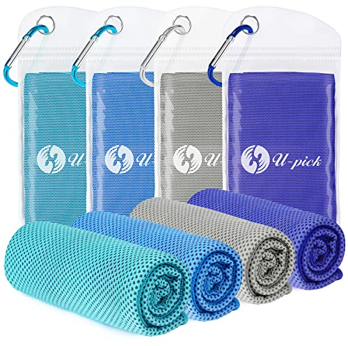 U-pick Kühlendes Handtuch (100 x 30cm), Mikrofaser, Turquoise, Blue, für Yoga, Sport, Fitnessstudio, Camping, Laufen, Workout uvm.