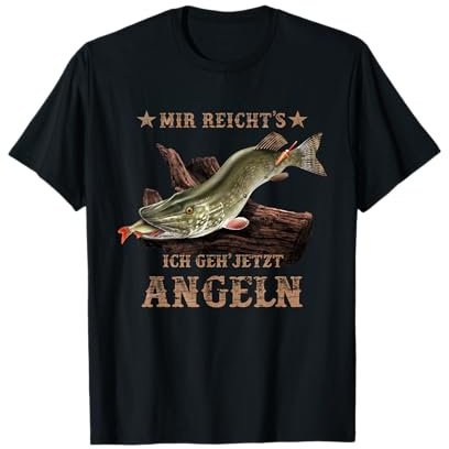 Cooler Hecht Angler Spruch: Mir reichts ich geh jetzt angeln T-Shirt