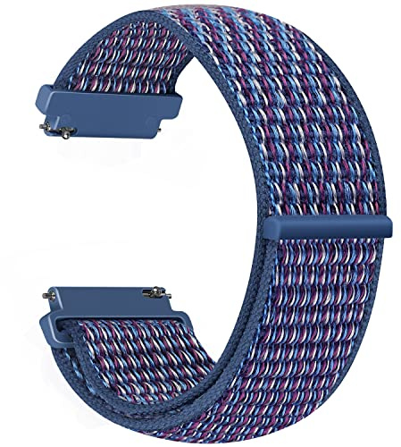 Vodtian 20mm Nylon Armband Kompatibel mit Samsung Galaxy Watch 7/6/5/4/FE 40mm 44mm/Galaxy Watch 5 Pro 45mm/ 6 Classic/ 4 Classic/Active 2/Garmin vivoactive 6/5,Uhrenarmband für Damen Herre