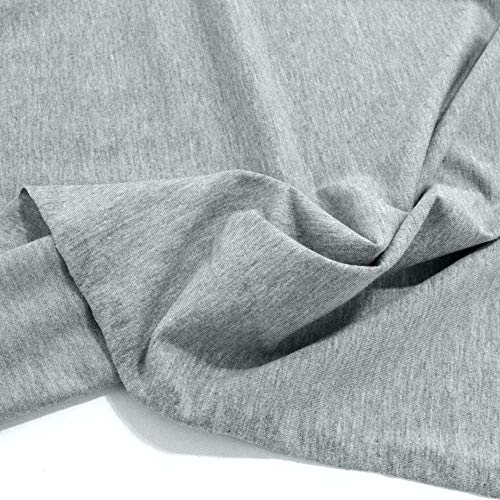 TOLKO 50cm Baumwoll-Jersey für Shirt Kleid Rock | Kleiderstoff Stoff Weich Blickdicht knitterarm elastisch | Stoffe zum Nähen Jersey Stoff Meterware Baumwollstoff (Grau Meliert)