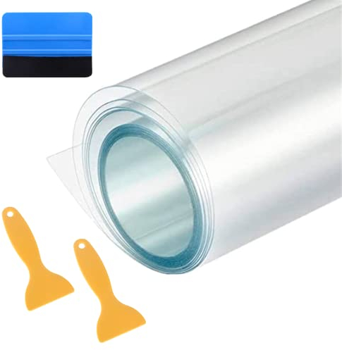 Película de Vinilo Transparente Protectores para Pintura de Coche, 300 x 30cm Foil Adhesivo Autoadhesiva, Película de Protección Autoadhesiva Pintura para Coche Bicicleta Motocicleta, sin Burbujas