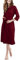 NY Threads Lightweight Women's Dressing Gown Soft Cotton Blend Kimono Robe Perfect for Loungewear and Sleepwear (Large, Burgundy)