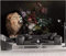 Fototapete 3D Tierischer Blumen Gelber Löwe 300X210Cm Vlies Wand Tapete Wohnzimmer Schlafzimmer Büro Flur Dekoration Wandbilder Moderne Wanddeko Tapeten