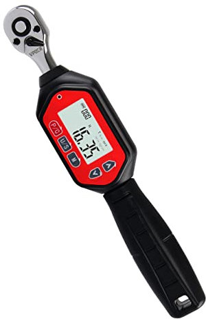 VPOER Digital Torque Wrench 1/4-inch Drive, 0.66-22.11 ft-lbs (0.9-30 Nm) (8-265 inch Pound) with Buzzer & LED, Calibrated