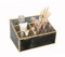 SLHEQING Make up Organizer Gold Vintage Pinselhater Beauty Organizer Metall und Glas, Kosmetik Organizer (D41B-B)