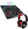 Numark Party Paket - Party Mix Live DJ Controller Mischpult mit eingebauten Lautsprechern, Lichtshow und HF175 Kopfhörer im geschlossenem Design, 40mm Treiber, hochqualitativen Ohrmuscheln