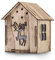 DecoKing LED Deko Weihnachten Leuchthaus Rentier Holz Beleuchtung Silva Hut