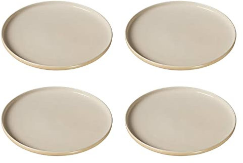 Ritzenhoff & Breker Speiseteller-Set Jasper, 4-teilig, ø 26 cm, Vanille, Steinzeug