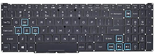 Replacement Keyboard for Acer Nitro 5 AN515-45 AN515-54 AN515-55 AN515-57 AN515-58 AN517-51, Predator Helios 300 PH315-52 PH315-53 PH317-53 Series Laptop Black with RGB Backlit US Layout