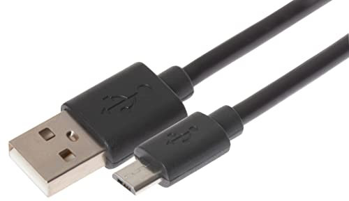 Maplin USB-A to Micro USB-B Cable Black, 2m, Charging and Syncing, for Samsung Galaxy S7 S6 S5 J7 Edge Note 5, Huawei, Nexus, HTC, Sony, Kindle Fire, PS4 Controller, Cameras, Speakers etc