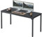 CubiCubi Schreibtisch, 140 x 60 x 75 cm Computertisch, Schreibtisch Klein PC-Tisch Stabil, schmaler Bürotisch, Arbeitszimmer, Homeoffice, Büro, einfacher Aufbau, Stahl, Industrie-Design, Schwarz