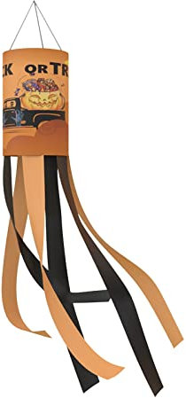 Halloween-Luftröhren-Flagge, hängende Flagge, wasserdicht, Festival-Dekorationen im Freien Kisten Für Getränkeregal (D, One Size)