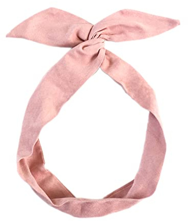 Vintage Stirnbänder Damen,Haarband Kopfband Frauen Haarbänder Bow Flexibler Eisendraht Biegbar Stirnband Haarreif mit Schleife, Retro Haarschmuck Haare Zubehör für Damen Mädchen,Rosa