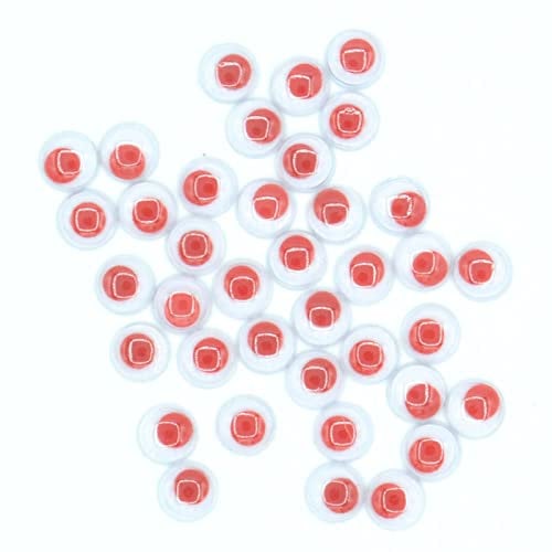 celloexpress Googly Eyes | 10 Pairs - Red 10mm - Wobbly Stick On Not Self-Adhesive - Art & Craft Supplies