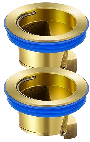 Deodorant Bodenabfluss Kern, 2Pcs Toilette Bodenablauf Desodorierung Kern Tub Drain Stopper Rückflussverhinderer Kanalisation Kern Anti-Odor Plug Sieb für Küche Bad (Messing)