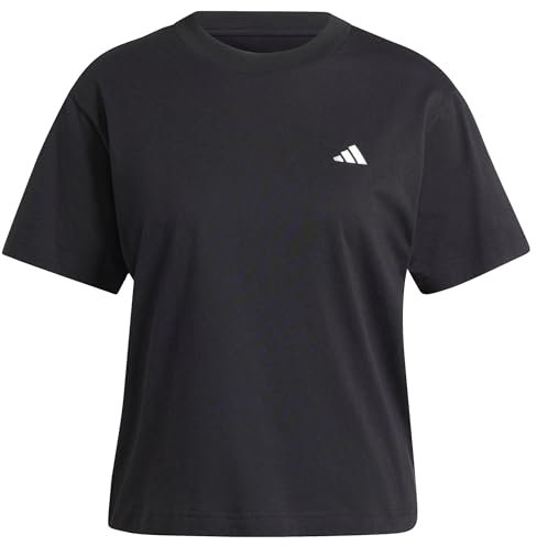 adidas Damen Essentials SMALL Logo T-Shirt, Black, L
