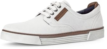 Pius Gabor Herren Sneaker Low, Männer Halbschuhe,Wechselfußbett,Sportschuhe,Freizeitschuhe,Turnschuhe,Laufschuhe,Off-White,42 EU / 8 UK