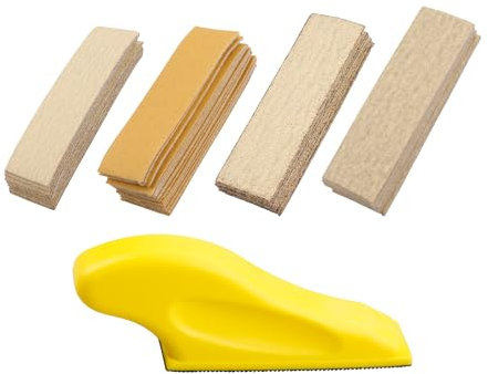 Luckious Micro Sander Kit with 50Pcs Sand Paper - Wet Dry Detail Sandpaper, Ideal for Crafts, Wood Finishing, Metal Polishing