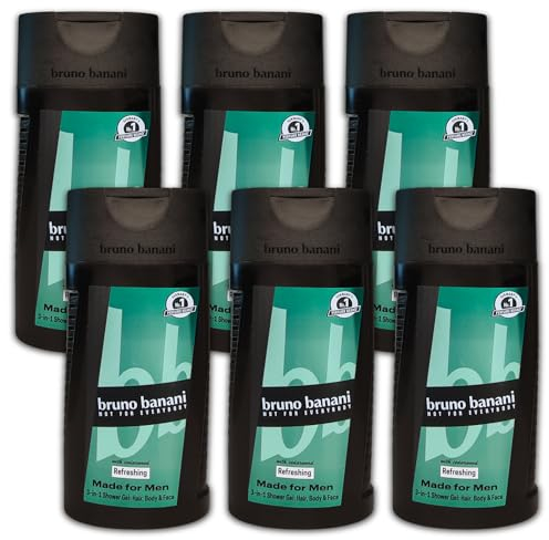 6 er Pack Bruno Banani Fragrance Made For Men Duschgel Shower Gel 3-in-1 Duschgel 6 x 250ml