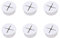 Leliafleury Cable Cord Grommet 6Pcs 20mm Wire Hole Cover Rubber Grommets Wire Cable Grommet Desk Grommets for Office Home Desk Table Wire Organizer (White)