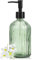 Topsky Glass Soap Dispenser with Black Plastic Pump, 400ml Liquid Hand Soap Dispenser, Rustproof Pump for Kitchen & Bathroom, Great for Lotions, Essential Oil, Liquid Soaps (Army Green)