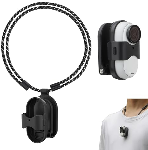 Fututech 2-in-1-Halterung, magnetisch, verstellbar, für Insta360 GO 3, Umhängeband für Action-Kamera, Zubehör, Anschluss, Adapter, Ersatzteile