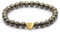 Echtes Pyrit Edelstein Armband mit 6mm Perlen und Edelstahlherz - verschiedene Längen - Heilstein Schutzstein Talisman Glücksbringer Geschenk (Pyrit, 20CM)