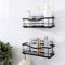 Kincmax Etagere Salle de Bain - Lot 2x Étagère Douche Sans Percage Fixation Murale avec Adhésif - Accessoire de Rangement et Organisation Support Porte Gel Douche Accessoires Shampoing