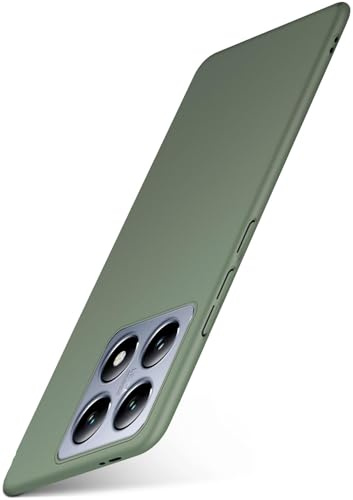 moex für Xiaomi 14T Pro Hülle Ultra Dünn, Schutzhülle mit erhöhtem Kameraschutz, Slim Cover Hardcase Backcover, Dünnste Handyhülle Minimalistisch Alpha Case, Matt Oliv