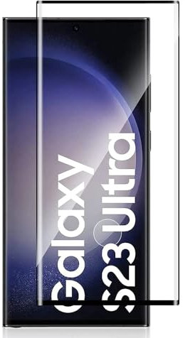 IBISTORA Protector de pantalla para Samsung Galaxy S23 Ultra, cobertura completa, claridad HD, desbloqueo de huellas dactilares, vidrio templado antiarañazos, alta sensibilidad, ajuste compatible con