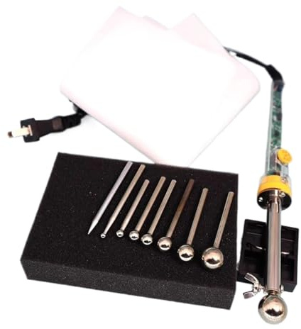DIY Fabric Flower Making Tools Set,200-450℃ Adjustable Temperature Soldering Iron 8 Pieces Stainless Steel Tips