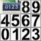 Wanmu 4Inch Number Stencils, Plastic Reusable 0-9 Number Painting Templates, Large Digital Spray Paint Cake Stencil for Crafts, Road, Door, Wall, Mailbox Address Signs