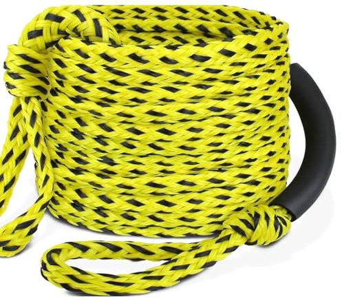 Corde de Remorquage pour Bouée Tractée, Corde Flottante Renforcée pour Bouée Tractée, Équipement pour activités nautiques pour la neige, la plage, la luge, le kayak, la plongée avec tuba, le wakeboard
