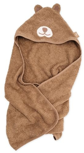wunderwunsch Jollein Kapuzenhandtuch Baby personalisiert | Mit Wunschnamen als Geschenk zur Geburt, Babyhandtuch, Babytuch, Bademantel für Babies, individualisiert mit Namen