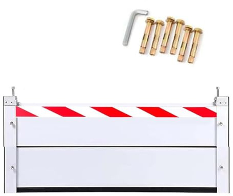 Plaque de Rétention d’Eau en Aluminium Amovible Réutilisable – Volet Anti-inondation avec Déflecteur pour Garage, Sous-sol et Allée(Interior,101 * 40cm)