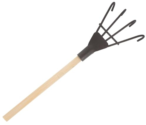 DECHOUS Mini Sand Rake Tool Iron and Wood Small Rake for Zen Garden DIY Miniature Landscape Decoration Gardening Accessory and Portable