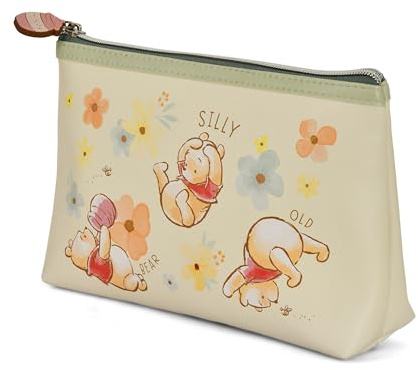 Elbenwald Disney Trousse de Toilette Winnie l'ourson Multicolore | Lilo & Stitch, Fermeture éclair, Compartiment intérieur spacieux, Doublure intérieure imprimée, Moderne
