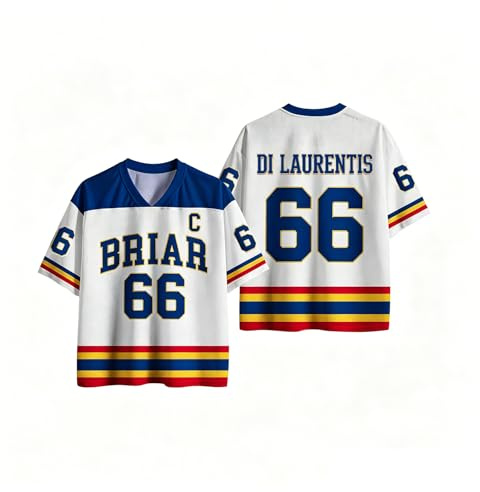 Off Campus Hockey Merch Jersey Graham 44 & Logan 22 & Tucker 46 & Di Laurentis 66 Briar U Jersey Shirts Unisex Short Sleeve Briar Hockey Shirts Sports Inspired Tshirts Off Campus Gift for Fans
